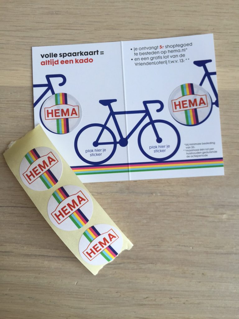 De spaaractie van HEMA in het kader van de start van de Tour de France in Nederland.